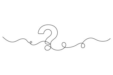 Soru işareti minimalistin ana hatlarını çizen bir satır.