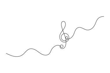 Müzik notaları bir çizgi sanat basit yaratıcı tasarım