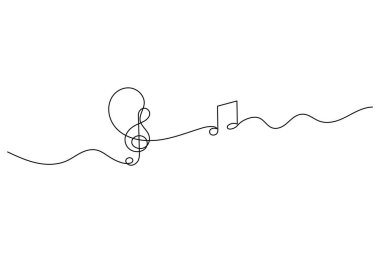 Müzik notaları temiz asgari taslak çizer