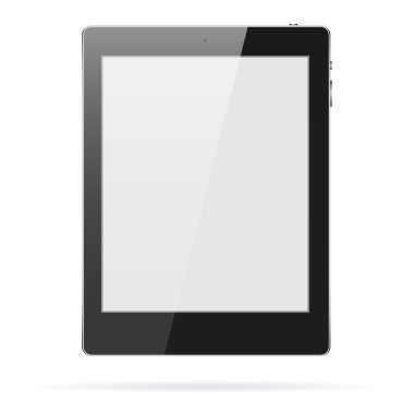 Beyaz arka plan üzerinde izole tablet. Vektör