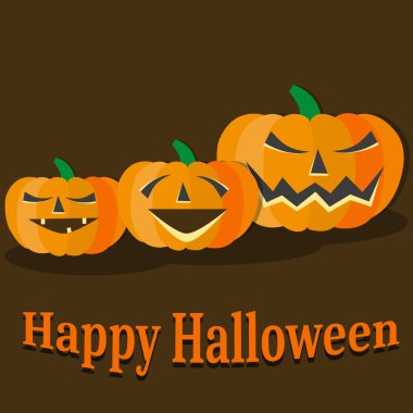 Cadılar Bayramı Balkabağı turuncu vektör simgeleri ayarlamak