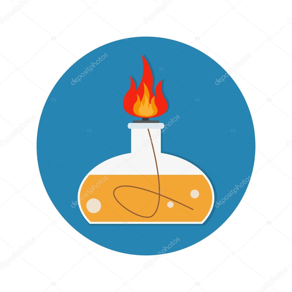 lab tube icon. chemical burner. Chemists scientist equipment