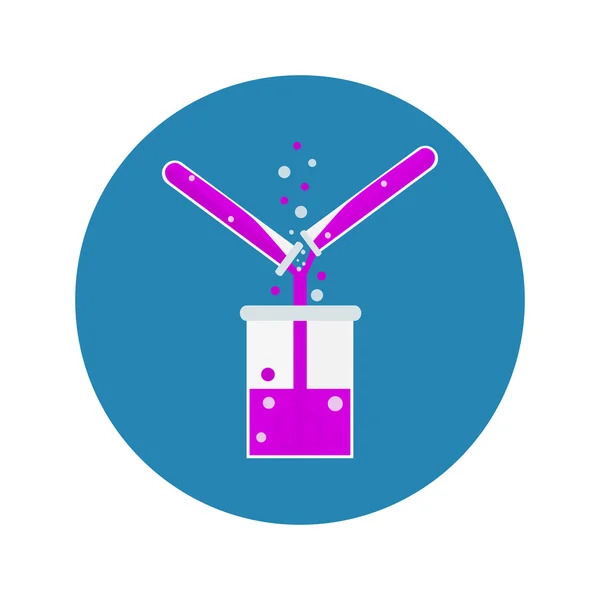 Ícone de tubo de laboratório. Químicos equipamentos científicos —  Vetores de Stock