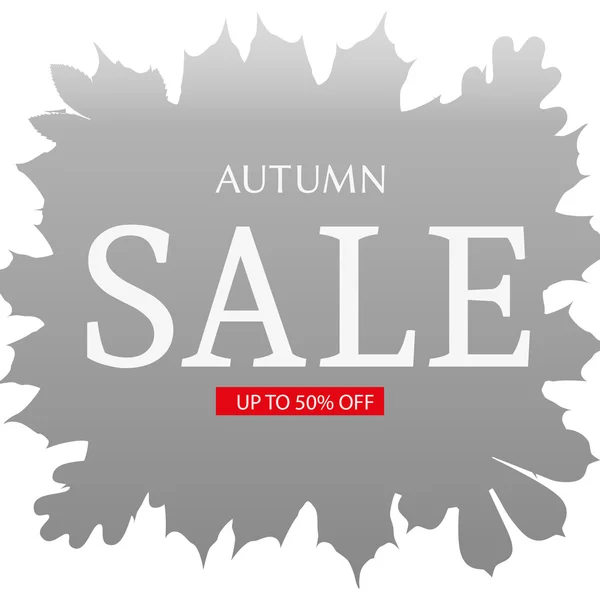 Fondo de ventas de otoño estacional con hojas de colores — Vector de stock