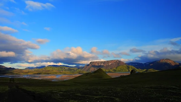 Landmannalaugar, Island, solnedgång — Stockfoto