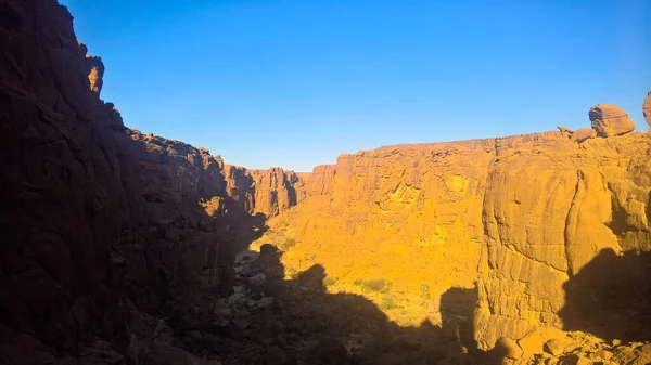 Panorama Dentro Desfiladeiro Também Conhecido Como Guelta Archei East Ennedi — Fotografia de Stock