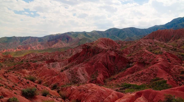 Panorama Van Skazka Aka Fairytale Canyon Tosor Issyk Kul Kirgizië — Stockfoto