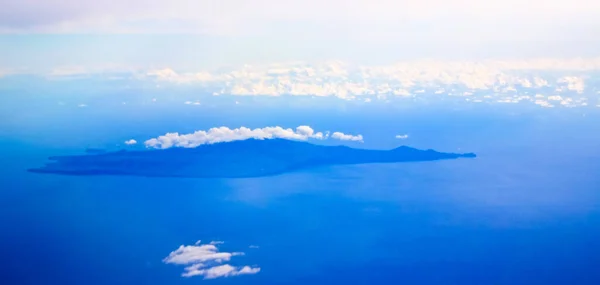 Luchtfoto Panoramisch Uitzicht Naar Het Eiland Faial Azoren Portugal — Stockfoto