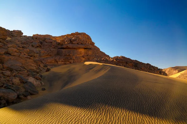 Ombre Colori Alle Dune Nel Parco Nazionale Tassili Najjer Algeria — Foto Stock