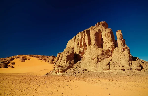 Absztrakt Rock Formation Tamezguida Algériai Tassili Najjer Nemzeti Park — Stock Fotó