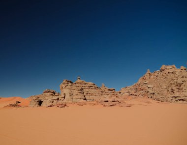 Tamezguida'da Soyut Kaya oluşumu , Tassili najjer milli parkı, Cezayir