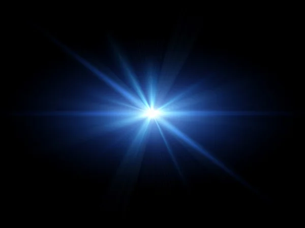 Blauw licht speciaal effect tegen een donkere achtergrond ilustration. — Stockfoto