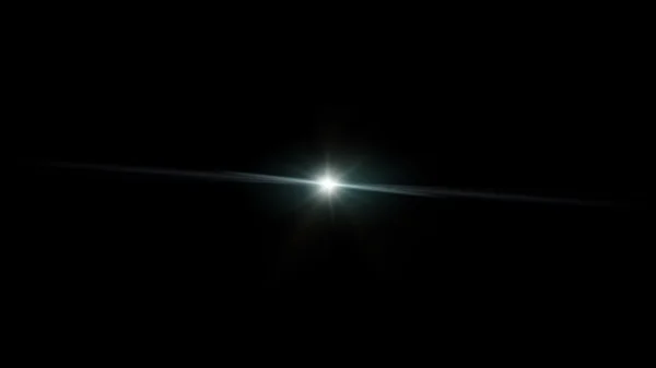 Weißes anamorphes Licht Spezialeffekt vor dunklem Hintergrund Illustration. — Stockfoto