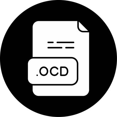 .OCD uzantısı belirgin gösterilen belge dosyasının siyah ve beyaz grafiği