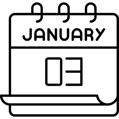 3 Ocak takvim simgesi tasarımı. Buluşma zamanı. Olay çizelgesi. Düz vektör illüstrasyonu.