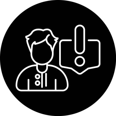 Ünlem işaretli Kişi Profili simgesi