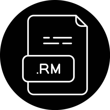 .RM uzantısı belirgin gösterilen dosya belgesinin siyah ve beyaz grafiği