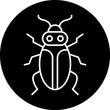 Beyaz Arkaplanda Böcek Simgesine tıklayın