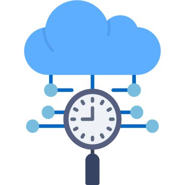 Bulut simgesi, zamanı gösteren ağ noktalarına bağlandı