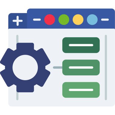 Gelişim için web tasarım simgesi. vektör