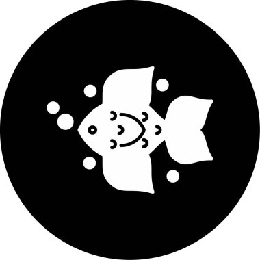 Siyah Çemberin İçinde Ters Balığın Kabartması