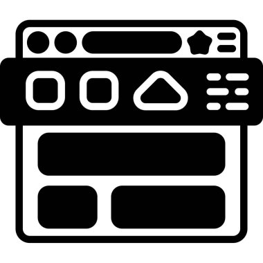 Navigasyon. Web simgesi basit illüstrasyon