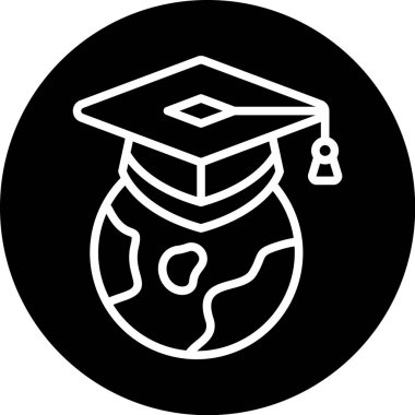 Mezuniyet kap simge vektör çizim