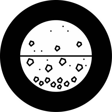 Beyaz semboller ve şekiller içeren Siyah Çember