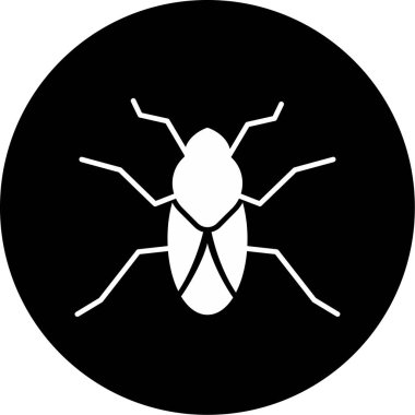 Bombardıman Böceği Simgesi Beyaz Arkaplanda İzole Edildi