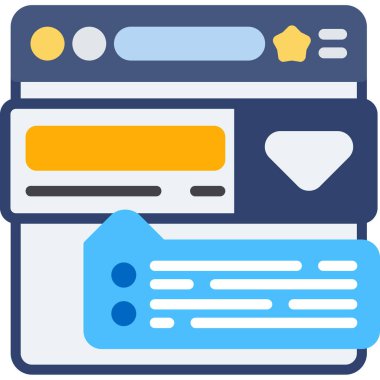 Menü Web simgesini Bırak, vektör illüstrasyonuName