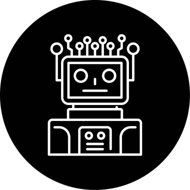 Robot modern simgenin vektör illüstrasyonu