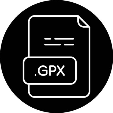 gpx dosya biçimi simgesi, vektör illüstrasyonu