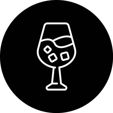 Basit şarap ikonu vektör illüstrasyonu