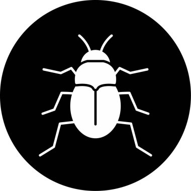 Altı bacaklı ve farklı vücut şekline sahip bir böceğin siyah beyaz çizimi