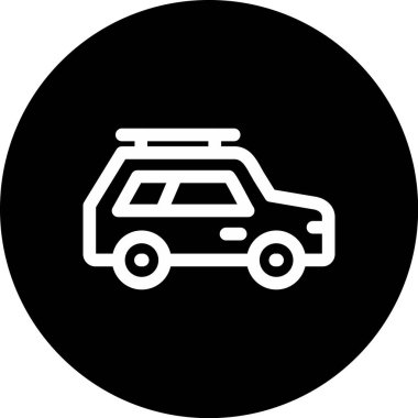 Siyah arkaplanda araba simgesini gösteren biçimlendirilmiş illüstrasyon