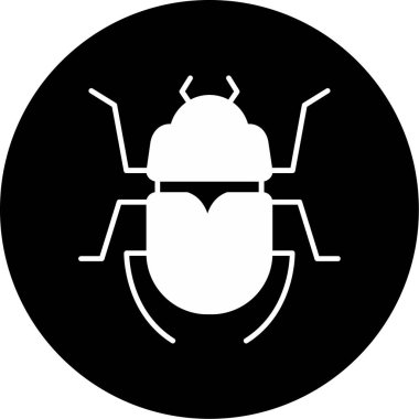 Böcek Böceği Simgesi Beyaz Arkaplanda İzole Edildi