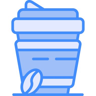 Kahve fincanı. Web simgesi basit illüstrasyon