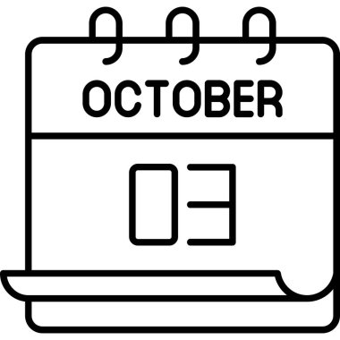 03 Ekim takvim simgesi, vektör illüstrasyonu