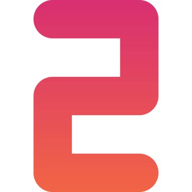 Pembe ve turuncu renkte iki sembol.