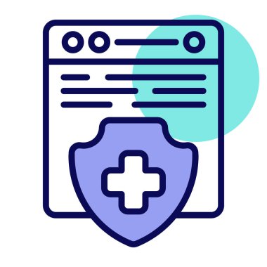 Sağlık hizmetleri web simgesi vektör illüstrasyonu