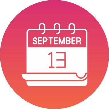 Takvim sayfası 13 Eylül tarihiyle işaretlenmiş dairesel grafik