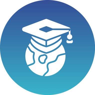 Mezuniyet kap simge vektör çizim