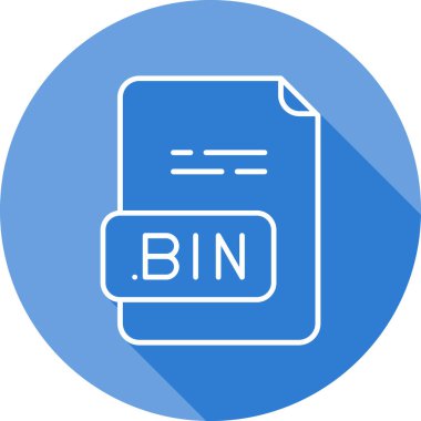 BIN dosya biçimi simgesi, vektör illüstrasyonu