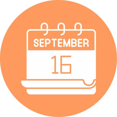 16 Eylül tarihli bir takvimin sembolik illüstrasyonu