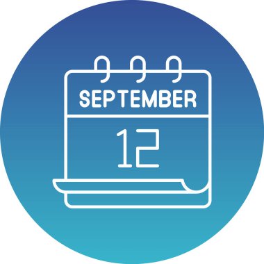 12 Eylül takvim tarihli dairesel grafik görüntüleme açıkça vurgulandı