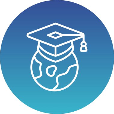 Mezuniyet kap simge vektör çizim