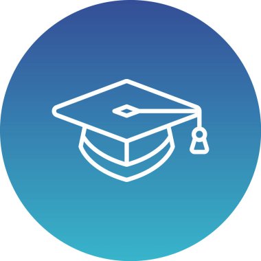 Mezuniyet kap simge vektör çizim