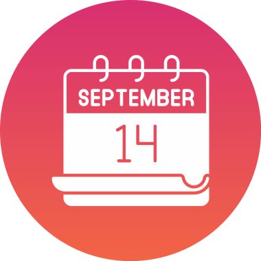 14 Eylül 'ü dairesel biçimde gösteren takvim tarihi gösteriliyor