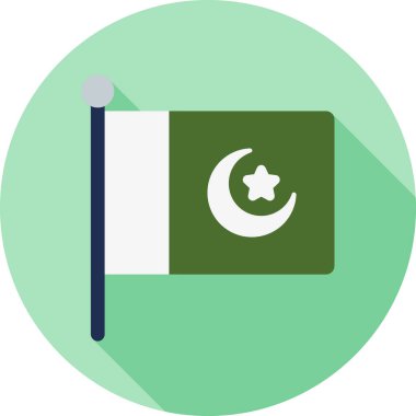 Pakistan Bayrak Simgesi İzole Ağ Resimleri Beyaz Arkaplanda