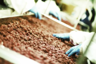 ellerinde eldiven ahududu çekme 